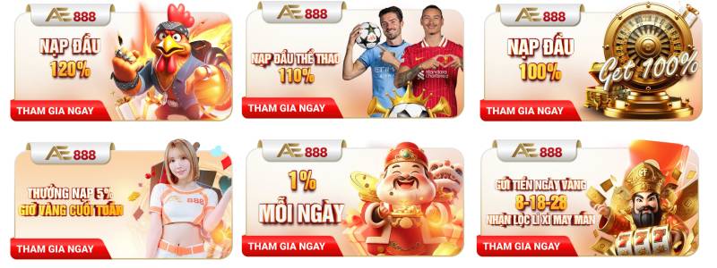 Khuyến Mãi Ae888 – Cơ Hội Vàng Cho Mọi Cược Thủ 2 Khuyến mãi nạp tiền – Tăng vốn, tăng cơ hội